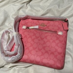 COACH | Pink Monogram Crossbody Purse